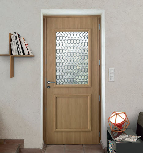 Entry door - PRADO DUO - ZILTEN - oak / aluminum / swing