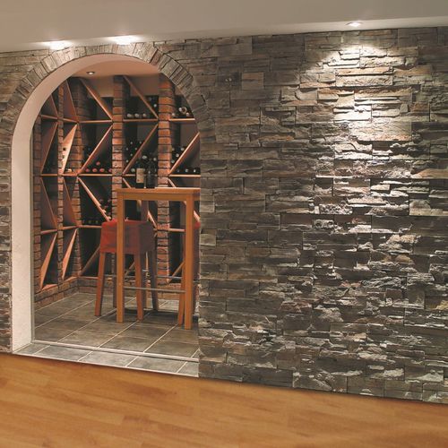 Concrete wall cladding - CLASSIC : HIGHLAND GRAY - Mathios SA - exterior / interior / stone look
