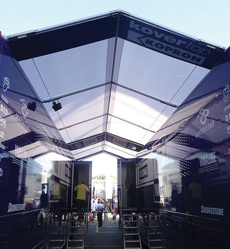 Metal Frame Tensile Structure Kovertop Kopron Roof With Pvc Membrane For Special Events