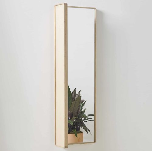 Wall-mounted mirror - Ori - ANOTHER COUNTRY - contemporary / rectangular / ash