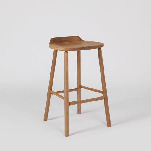 Contemporary bar chair - Hardy - ANOTHER COUNTRY - indoor / oak / oak base