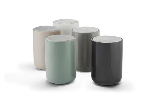 Contemporary side table - BALA HI - SE LONDON - metal / marble / ceramic