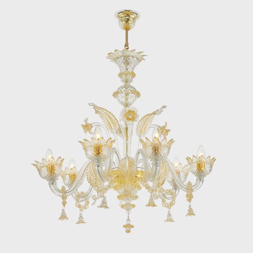 Traditional chandelier - GOLD GIOVE - Sogni di Cristallo - Murano glass / blown glass / 6 light