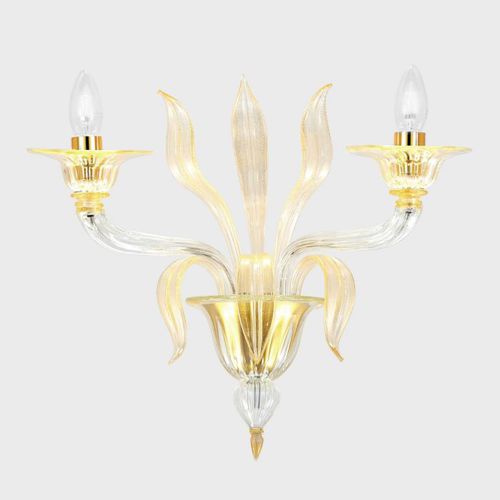 Traditional wall light - GOLD DAMOCLE - Sogni di Cristallo - indoor / blown glass / Murano glass