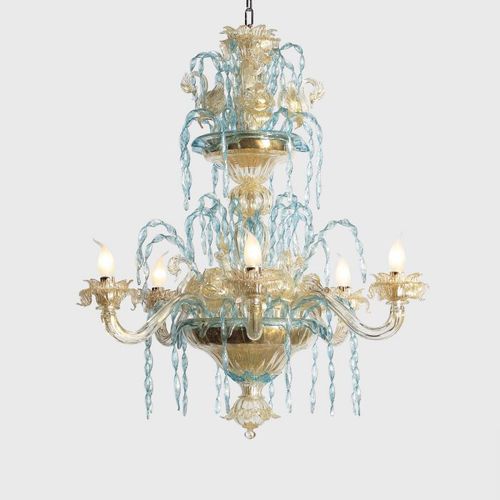 Traditional chandelier - CYGNUS - Sogni di Cristallo - Murano glass / blown glass / 6 light