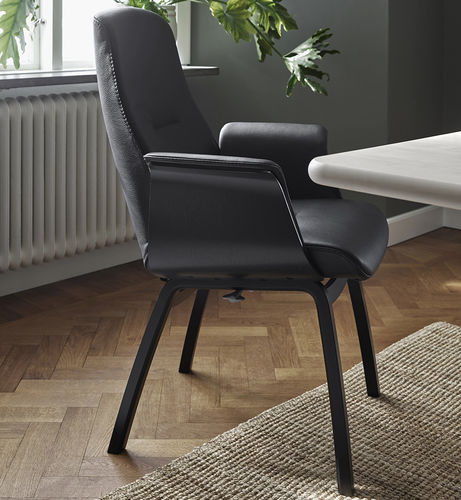 Contemporary dining chair - FREETIME - Conform - indoor / fabric / leather