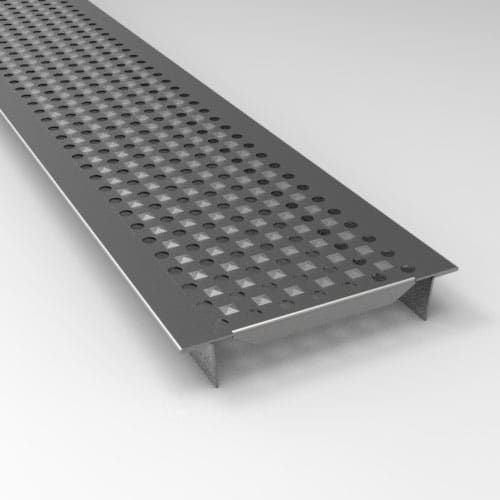 Stainless steel grating for drain channel - PERFORATED STAMPED - fratelli malin srl - for public spaces / for industrial applications