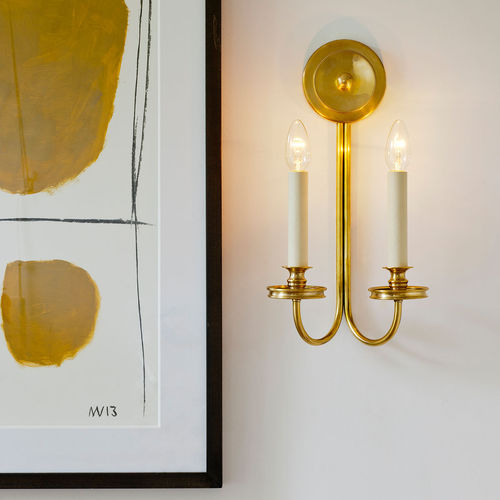 Traditional wall light - RIVINGTON - VAUGHAN - indoor / brass / home