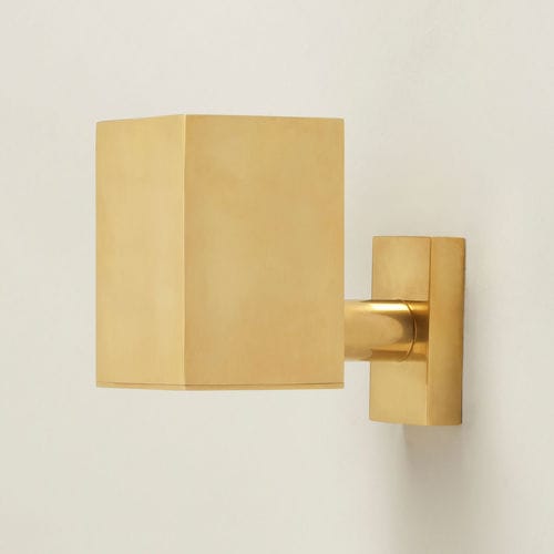 Contemporary wall light - UPPERFORD - VAUGHAN - indoor / brass / rectangular