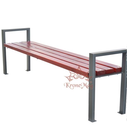 Contemporary public bench - ALMIRA.B - KRONEMAG MILLENIUM srl - wooden / metal / without backrest
