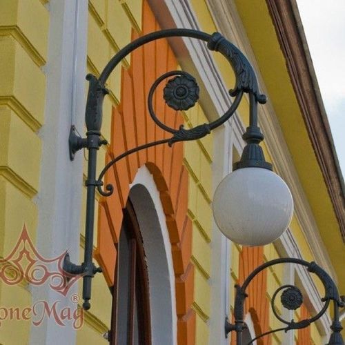 Traditional wall light - ME143L.GLOBE400 - KRONEMAG MILLENIUM srl - outdoor / cast iron / spherical