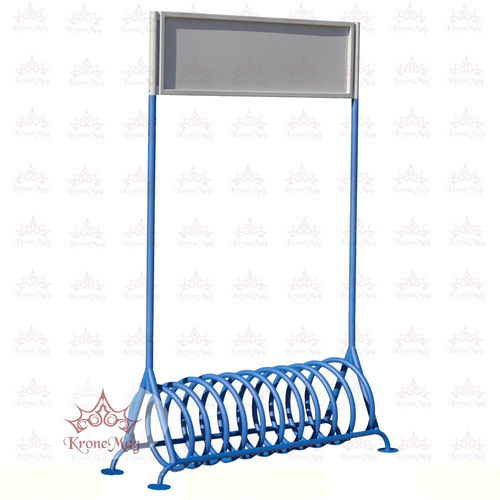 Floor-mounted bike rack - BIKE-10.SP.P - KRONEMAG MILLENIUM srl - metal / advertising / commercial