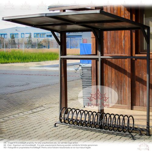 Polycarbonate canopy cycle shelter - SBA-2.V1 - KRONEMAG MILLENIUM srl - for public space