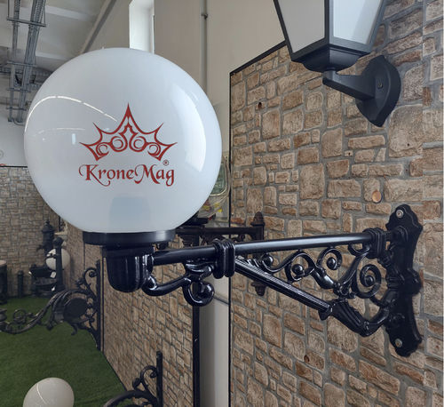 Traditional wall light - MED03 GLOB 300A - KRONEMAG MILLENIUM srl - outdoor / aluminum / spherical