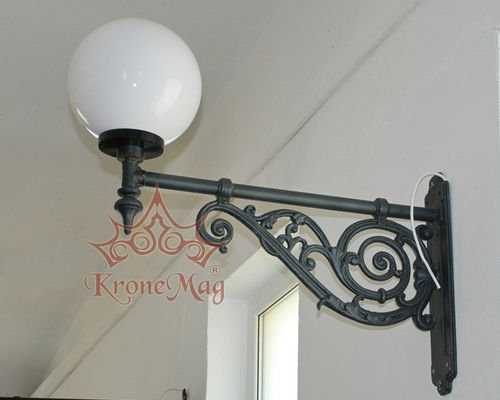 Traditional wall light - ME548.GLOBE400 - KRONEMAG MILLENIUM srl - outdoor / cast iron / spherical