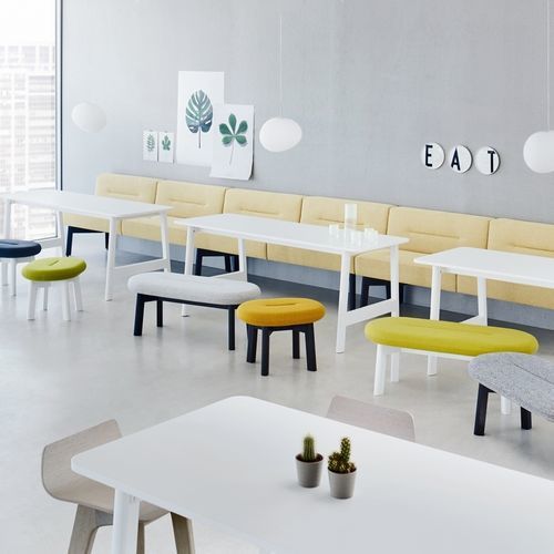 Contemporary bench - DOCKS  - Ophelis - wooden / aluminium / without armrests