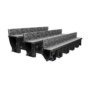 Slot drainage channel - MultiDrain PPD Brickslot ST - ACO Building Drainage - galvanised steel grate / for public spaces / building
