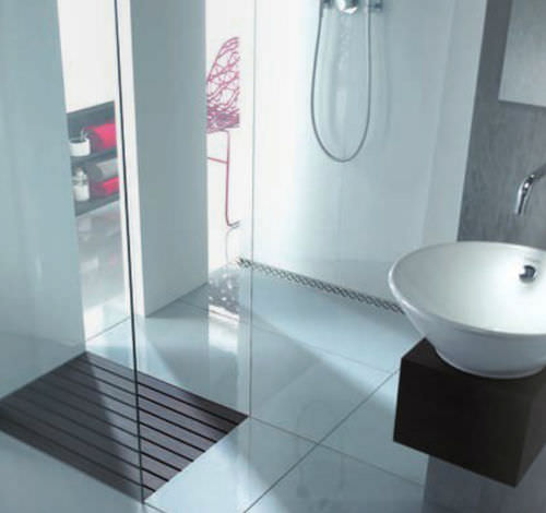 Stainless steel linear shower drain - SHOWER CHANNELS - ACO Building Drainage - contemporary