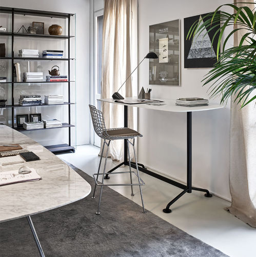 Contemporary sideboard table - Grasshopper - Knoll international - melamine / laminate / painted metal base