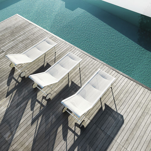 Design sun lounger - 1966 - Knoll international - mesh / polyester / vinyl