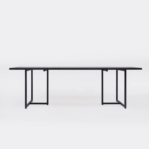 Industrial design dining table - JACK T3456 - GHYCZY - oak / walnut / powder-coated steel base