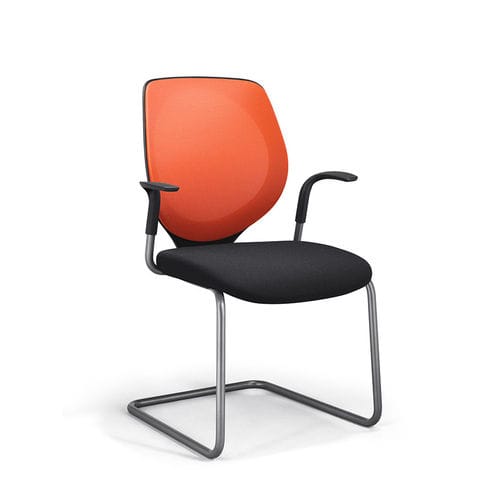 Contemporary visitor chair - 353 - Stoll Giroflex - indoor / mesh / fabric