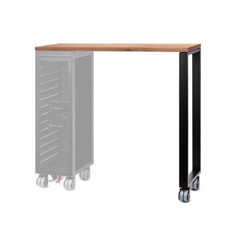 Contemporary high bar table - HIGHTABLE_BY JANUA_ NATURAL - bordbar design GmbH - oak / anodized aluminum base / rectangular