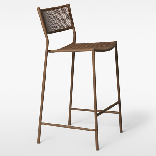 Contemporary bar chair - JIG - Massproductions - outdoor / indoor / mesh