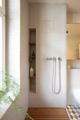 Contemporary bathroom - MS - MYKILOS - wooden / commercial / lacquered