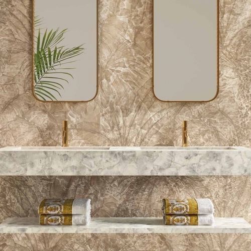 Wall-mounted mirror - 0013787  - Versace Ceramics - commercial / contemporary / oval