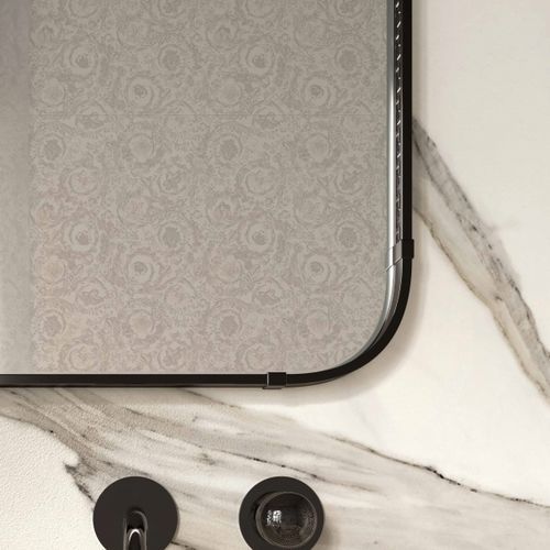 Wall-mounted bathroom mirror - 0013790 - Versace Ceramics - commercial / contemporary / oval