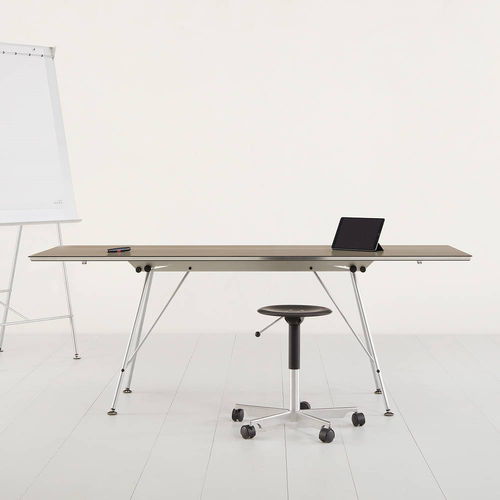 Contemporary work table - UNIKLAPP - Atelier Alinea - laminate / oak / birch