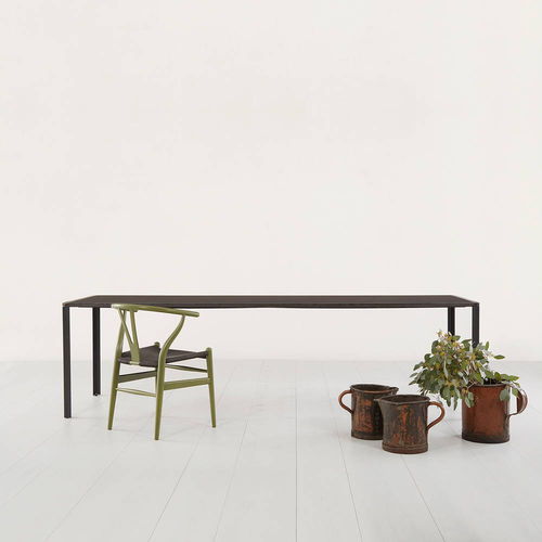 Contemporary table - WETLI  - Atelier Alinea - wooden / linoleum / steel base