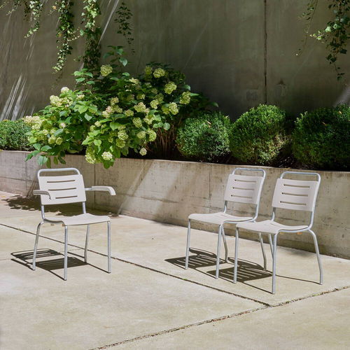 Contemporary chair - POLY - Atelier Alinea - outdoor / aluminum / galvanised steel