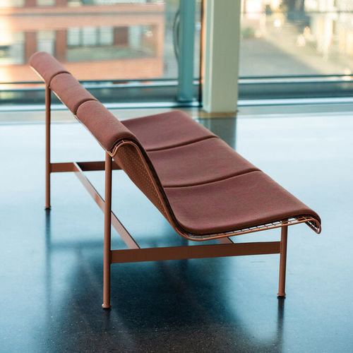 Contemporary public bench - MUNCH  - Vestre - galvanised steel / with backrest / without armrests