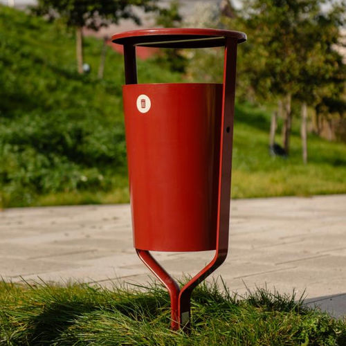 Aluminum trash can - FOLK  - Vestre - outdoor / for public space / for urban areas