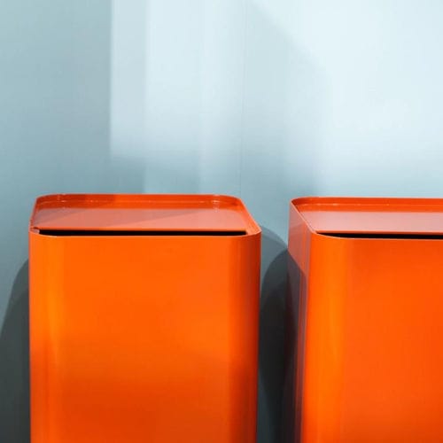 Galvanised steel trash can - FORUM  - Vestre - outdoor / for public space / for urban areas
