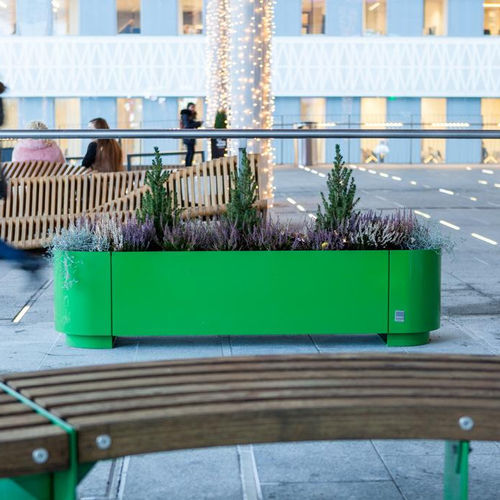 Galvanised steel planter - POP  - Vestre - rectangular / high-resistance / 100% recyclable