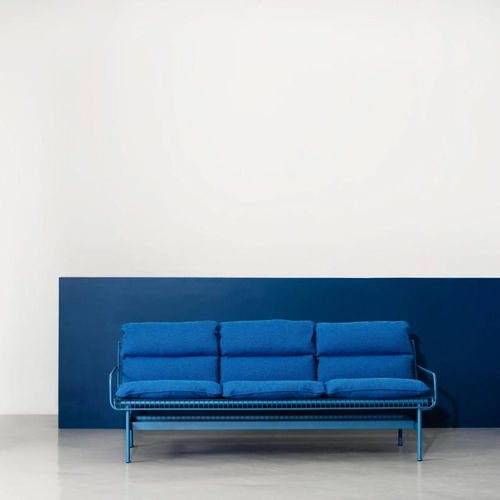 Contemporary public bench - MUNCH  - Vestre - galvanised steel / with backrest / with armrests