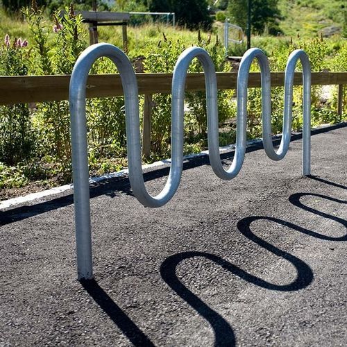 Floor-mounted bike rack - SINUS - Vestre - secure / original design / made from recyclable materials