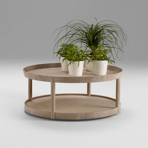 Contemporary coffee table - ARCHIPELAGO - OFFECCT - oak / round / for public building