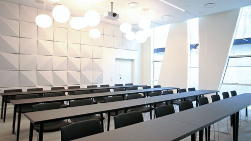 Wall-mounted acoustic panel - SOUNDWAVE® BELLA - OFFECCT - polyester fiber / geometric / auditorium