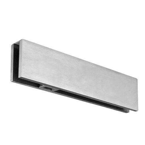 Steel glass clamp - FLAT - Trivel - stainless steel / glass / for door