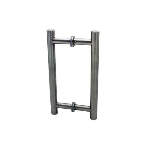 Glass door pull handle - T2017 - Trivel - stainless steel / wooden / plastic
