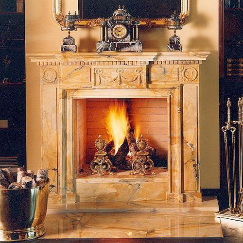 Traditional fireplace mantel - LC-17 - Leonardo Caminetti GmbH - marble