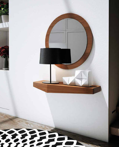 Wall-mounted shelf - KAOSS - Vettas Mobiliario - contemporary / wooden / with mirror
