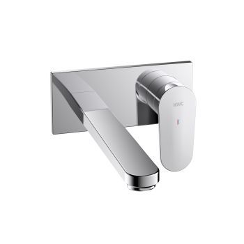 Washbasin mixer tap - 11.382.03 - KWC AG - wall-mounted / chromed metal / bathroom