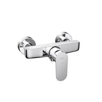 Shower mixer tap - 21.382.330.000 - KWC AG - wall-mounted / chromed metal / bathroom
