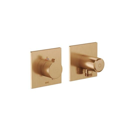 Manual thermostatic valve - 21.004.853.178 - KWC AG - for shower / wall-mounted / copper-colored