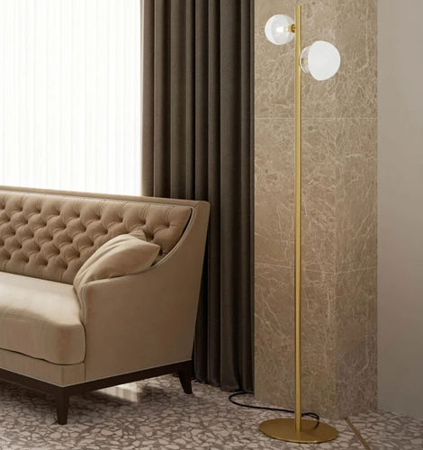 Floor-standing lamp - MOLECOLA - IL FANALE - brass / glass / traditional